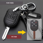 Leather Car Key Fob Case Cover Holder For FORD FOCUS FUSION EDGE EXPLORER F150