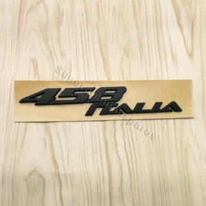 Ferrari 458 Italia Rear Script Emblem Badge Matte black 1 Piece Brand New - Picture 1 of 4