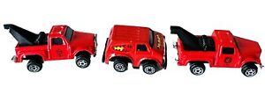 Micro Machines Chevy Van with Flames & 2 Wrecker Tow Trucks Mini Lot Of 3