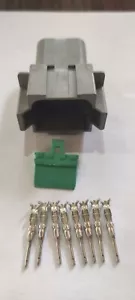 Dt04 Deutsch connector 8 pin easy crimp terminals link haltech ecumaster maxxecu - Picture 1 of 3