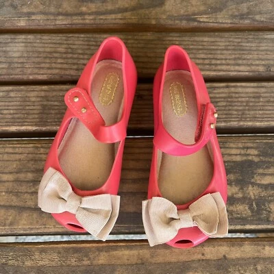 Мини Melissa розовый Ultragirl сладкий бант Мэри Джейн туфли ребенка ясельного возраста девочек размер 8 - Изображение 1 из 4