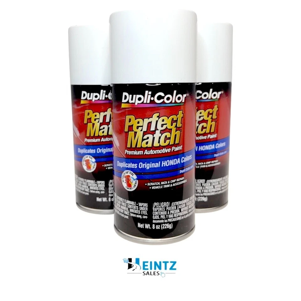 Duplicolor BHA0978 Perfect Match Honda Taffeta White NH578 8oz Aerosol - 3 PACK Foto 1 de 1