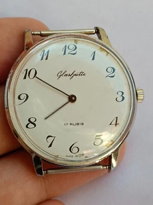 Reloj mecánico vintage Glashutte 17 Rubis para hombre GUB Foto 1 de 4