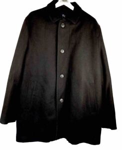 Hart Schaffner Marx Barcelona Car Coat  Black Button Up Men’s Size XXL