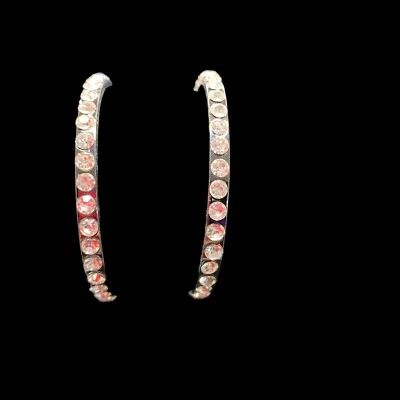 青铜色水钻环穿孔耳环 Paparazzi 圣诞魅力礼物闪耀 — 第 1/4 张图片