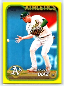 2024 TOPPS SERIES 2 YELLOW PARALLEL #586 ALEDMYS DIAZ OAKLAND ATHLETICS - Imagen 1 de 2