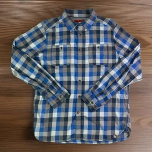 The North Face abotonada, cuadros azules, manga larga, talla grande para hombre - Imagen 1 de 10