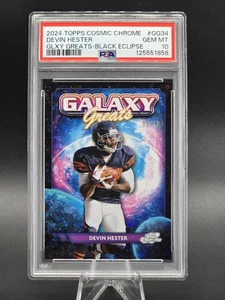 2024 Topps Cromo Cósmico DEVIN HESTER Galaxy Greats Negro Eclipse/10 PSA 10 Gemas - Imagen 1 de 2