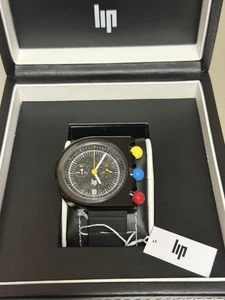 LIP MACH 2000 Watch Quartz Men's Black Dial From JPN NEW With Box - Picture 1 of 4