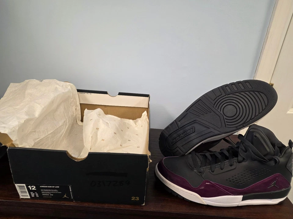 Nike Air Jordan SC-3 Antracita/Burdeos - Talla 12 M [629943-022] Nuevo Sin Caja Original Foto 1 de 4