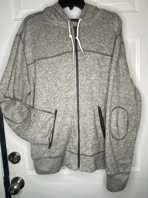 Chaqueta con Capucha Medina Para Hombre XL Gris Forrada de Vellón Cremallera Completa Años 90’s Y2K Foto 1 de 4