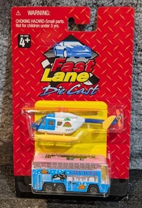 1999, Fast Lane Diecast, City Tour Bus ed elicottero Expedition Tour, nuovo  - Foto 1 di 12