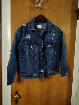 CELEBRITY PINK Women's Distressed Denim Jean Jacket Small  - Image 1 of 4