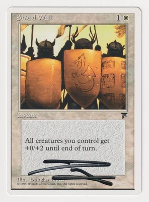 Signed Shield Wall Proof LP Chronicles Artist Douglas Shuler 1995 MTG Magic AP! - Image 1 of 2