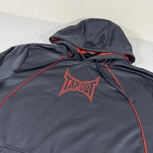 Tapout Felpa con Cappuccio Uomo 2XLarge Grigio Ricamato Y2K MMA Pullover - Foto 1 di 8