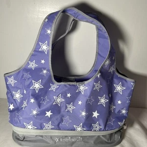 American Girl Purple & White Stars DOLL CARRIER, Tote, Travel Bag W/Storage - Picture 1 of 7