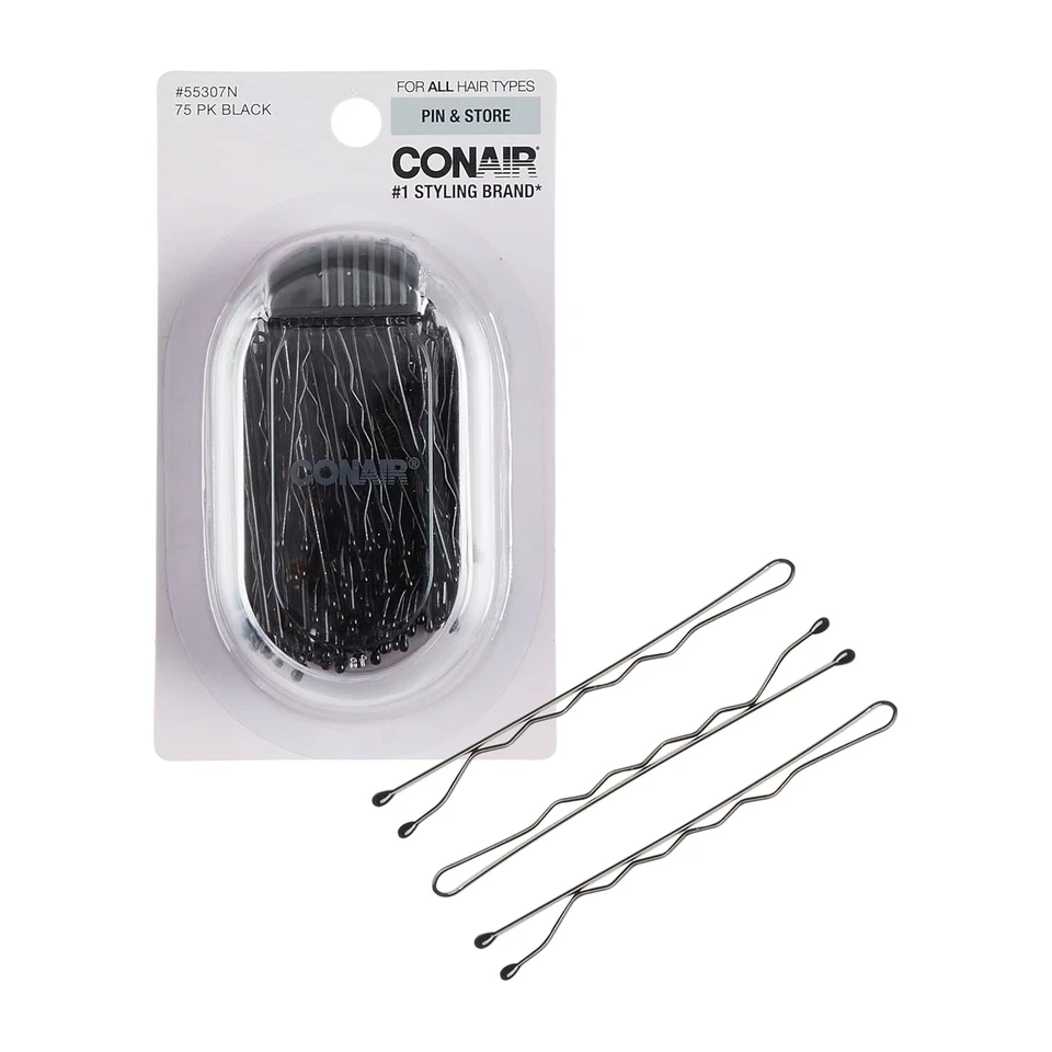 Conair Pin & Match Bobby Pins - Hair Accessories for Women - Bobby Pins Black -  - Image 1 of 4