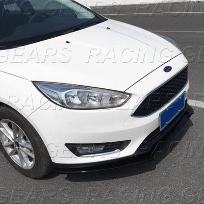 KIT DE CARROCERÍA DELANTERA NEGRA PARA FORD FOCUS SE SEL 2012-2018 SIN PINTAR LABIO DE PARACHOQUES 3 PIEZAS Foto 1 de 4