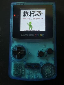 Clear Blue Gameboy Color IPS Konsole Backlit LCD Screen GBC Game Boy CGB-001 - Bild 1 von 8