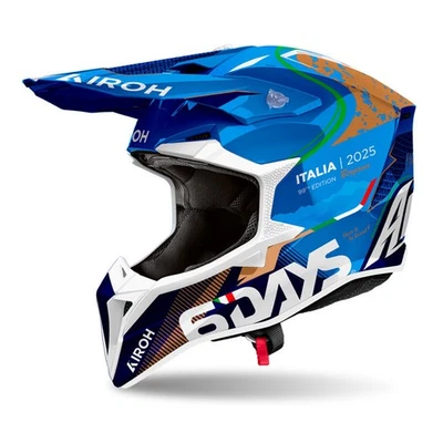 Casque Moto Cross Airoh WRAAAP FEEL SIX DAYS ITALIA TG XS - Photo 1/2
