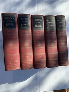 History of the Jews Hardcover Heinrich Graetz - 5 Volumes / V6 Missing - Picture 1 of 7