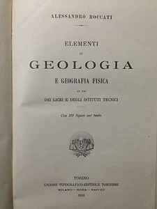 (Geologia) ELEMENTI DI GEOLOGIA - A. Roccati Torino 1910 - Picture 1 of 1