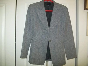 ANNE KLEIN II TAILORED GRAY FITTED BLAZER--SIZE 4 - Picture 1 of 1
