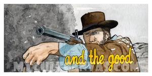 Original The Good, The Bad, and the Ugly Art Print Poster Clint Eastwood Western - Picture 1 of 1