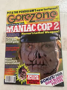 GoreZone #18 Magazine W/Posters Maniac Cop 2 Dead Space Cult Horror 1991 - Picture 1 of 3