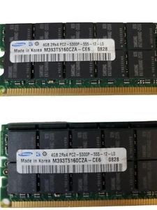 LOT(8) Samsung 4GB DDR2 ECC RAM Memory 2RX4 PC2-5300P W/WARRANTY - Picture 1 of 3