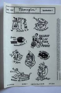 DDR Kult Typofix Haftdruckabreibfolie Saalfeld Rubbelbild 4367 Sprichwörter 1 - Bild 1 von 2