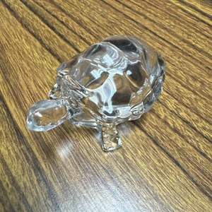 GREEN KIVVI GLASS TURTLE FIGURINE MINIATURE TORTOISE GOOD LUCK FENG SHUI 3”x2” - Picture 1 of 5