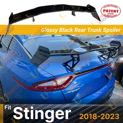Alerón trasero negro brillante estilo VIP para Stinger 2018-2023 JDM GT Foto 1 de 4