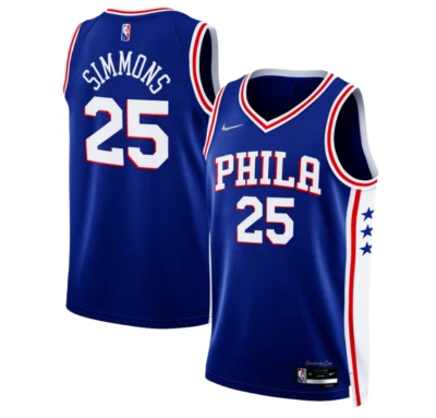Nike Icon Edition Ben Simmons #25 Philadelphia 76ers Swingman Jersey Size 52 XL - Image 1 of 2