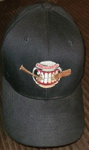 FLEXFIT Pitch Right Fitted Baseball Mouth w/ Bat in Mouth Cap HAT S/M - Picture 1 of 9