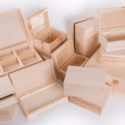 SELECTION of 50 Small+ Wooden Storage Boxes Jewellery Keepsake Decoupage Craft - Image 1 of 4