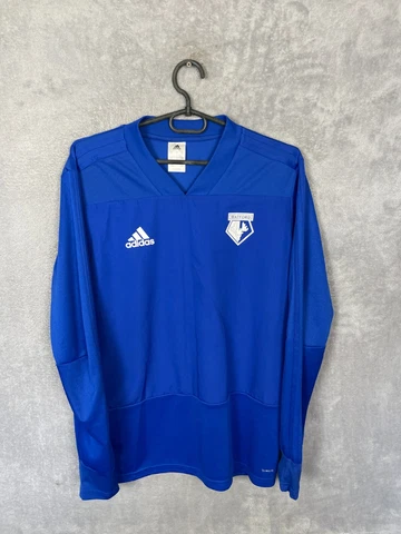 Watford Training Jacket Long Sleeve Blue Adidas Mens Size Large Cover