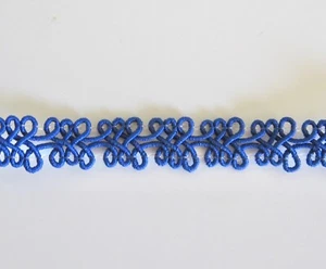 MINIATURE NAVY BLUE LOOP LACE TRIM 3/8 INCH - PRECUT IN 1 YARD PIECES #M1 - Picture 1 of 1