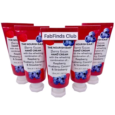 Australian The Nourish Bar Berry Fusion Hand Cream Set Sealed 5.90oz (5x1.18oz) - Image 1 of 4