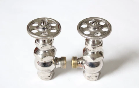 antique faucet wheel shut off angle valve | deco vtg victorian sink plumbing Cover