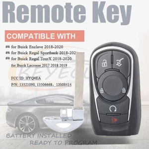 Remote Key Fob for Buick Enclave Regal Tourx / Sportback 2018 2019 2020 HYQ4EA  - Picture 1 of 6