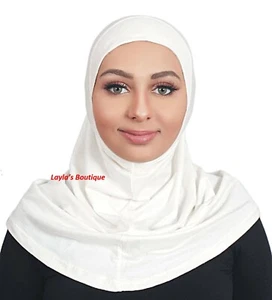 Muslim Women ** Pure Cotton** One Piece Al Amira Hijab (USA Seller) - Picture 1 of 24