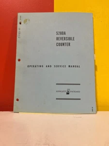 HP 02393-1 Model 5280A Reversible Counter Operating & Service Manual - Picture 1 of 2