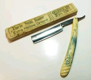 Uncle Sam Rasiermesser Germania Cutl. Werke Germany Antik Art Nuevo Griff - Bild 1 von 19