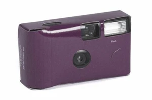 10 x Purple 35mm Disposable Film Cameras with Flash - 24 Exposure - Picture 1 of 5