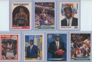 1989 & 1992 7 Rookie Card Lot Inc. Robinson, O'Neal, Mutombo, Manning, Mourning - Bild 1 von 2