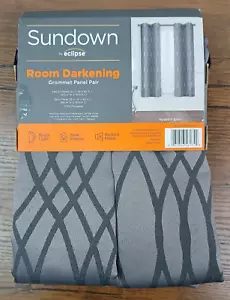 Sundown Eclipse Raum Verdunkelungsvorhang 2 Paneele Paar - grau - 52" B x 63" L - Bild 1 von 6