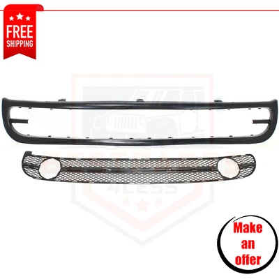 Front Bumper Grille, Lower Spoiler Kit 2 pc for 99-00 Volkswagen Beetle GL, GLS Foto 1 de 4
