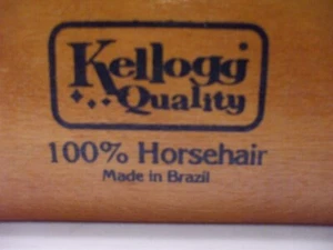 Vintage Kellogg qualità 100 per. Spazzola per scarpe in legno crelo di cavallo lunga 8 - Foto 1 di 8