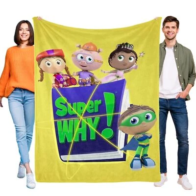 Super Why Flannel Blanket  Soft Bed Sofa Throw Blanket Birthday Gift for Kids - Image 1 of 4